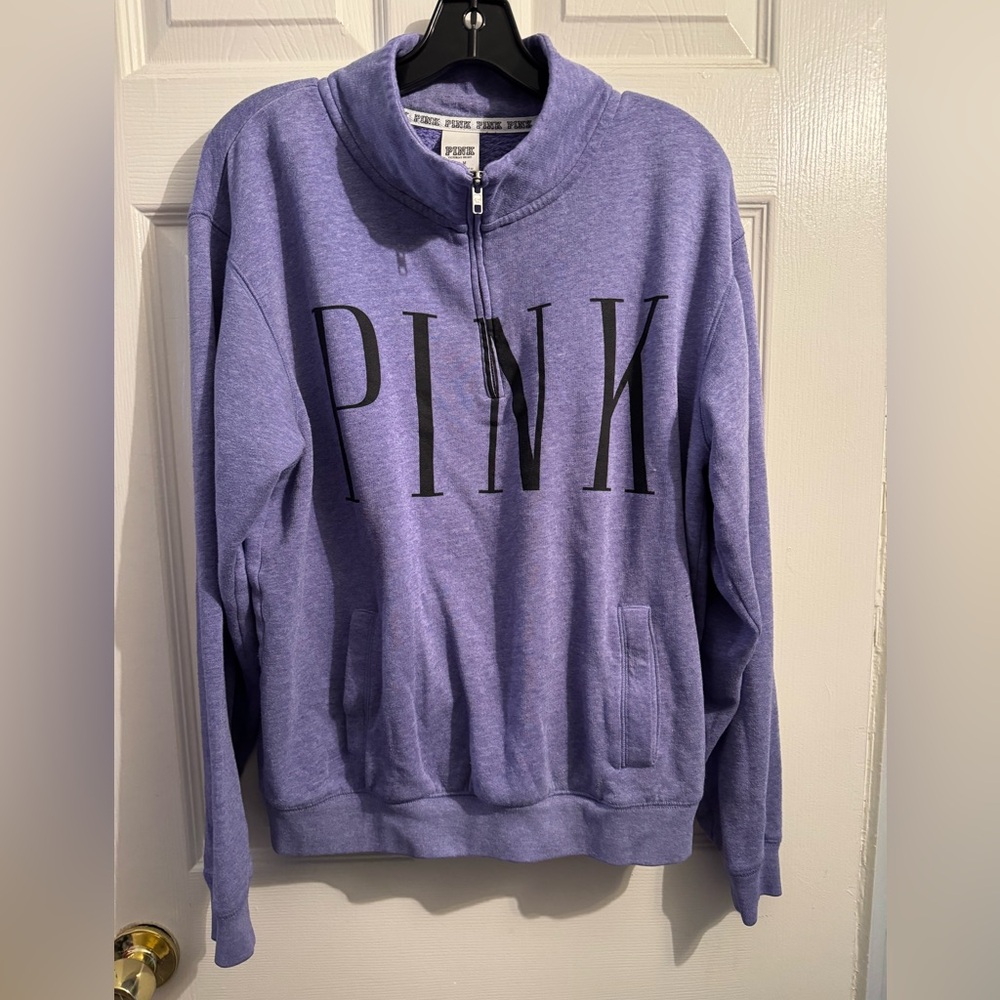 VS PINK FUNNEL HALF ZIP